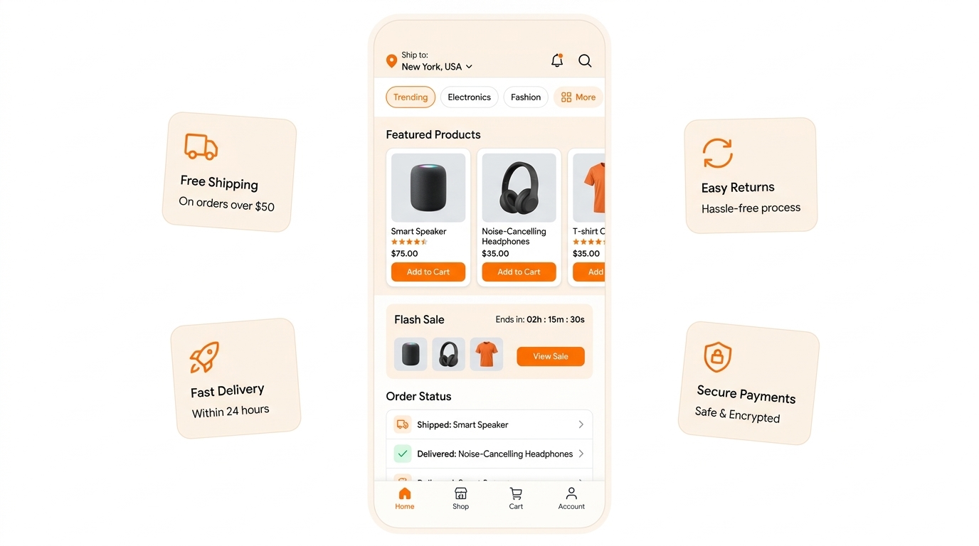 E-Commerce & Retail Marketplace App